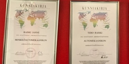 ammattitutkinto, Janne Raiski, Tero Raiski